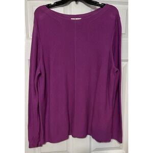 Tom Tailor Womens Sweater 3XL (fits smaller) Fuchsia Long Sleeve 100% Cotton